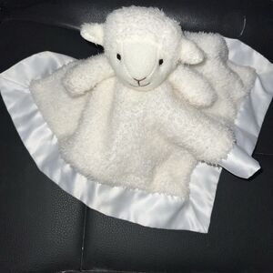 Apricot Lamb Lovey Ivory Satin Trim Security Blanket Plush Easter